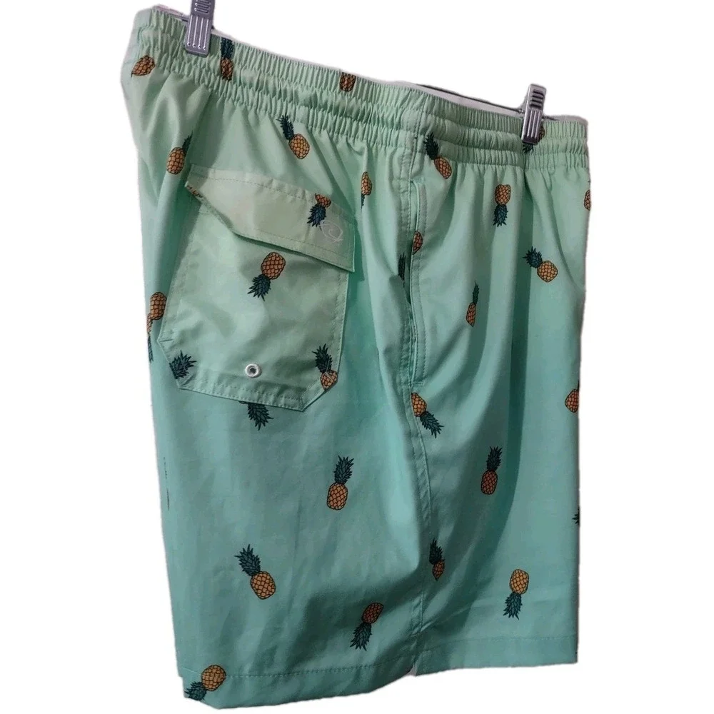 Swimsuit Wave Zone Medium 32/34 Mens Pineapple Bathing Suit Green Swim Shorts‎